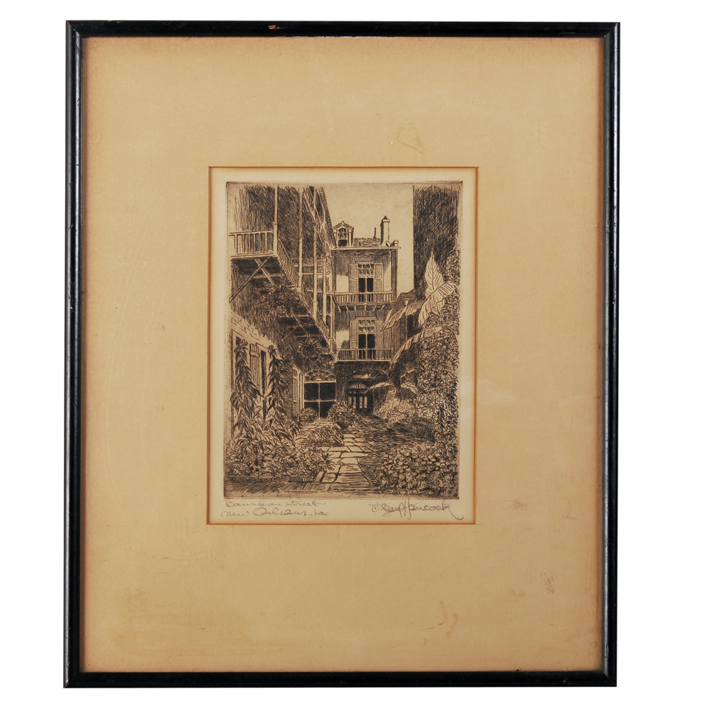 Bourbon Street Signed Etching