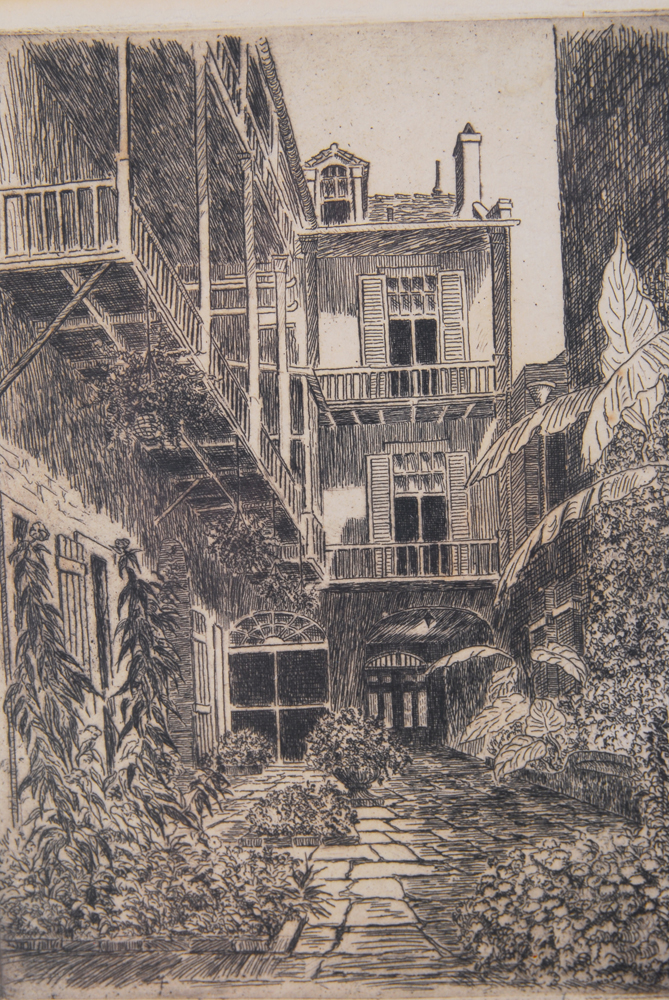 Bourbon Street Signed Etching