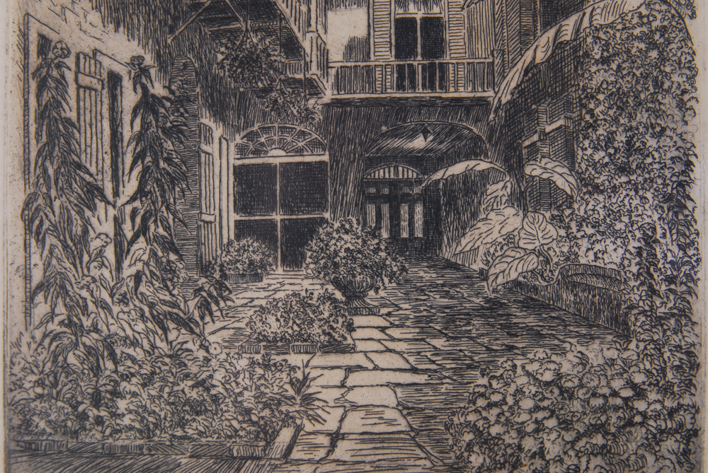 Bourbon Street Signed Etching