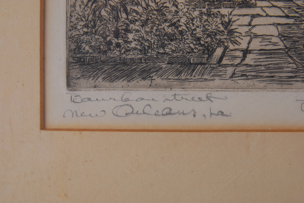 Bourbon Street Signed Etching