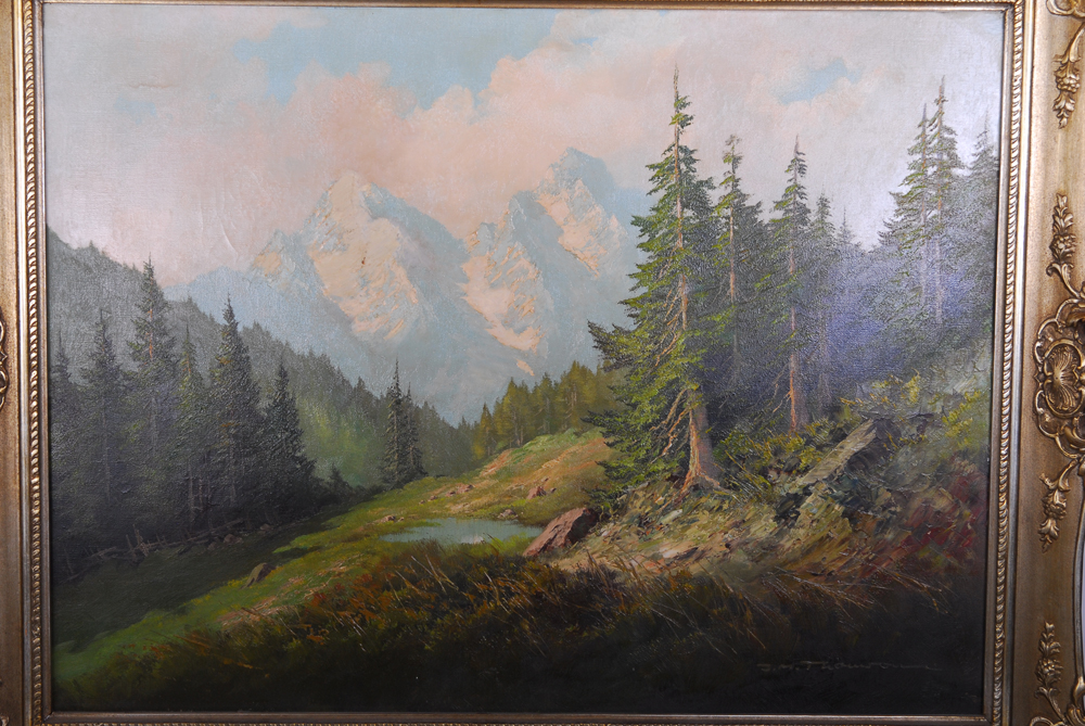 J.M Thompson After Johannes Bochmann Oil on Canvas