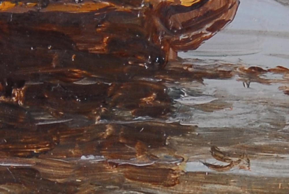 Miniature Oil Painting Stamped R. Cavalla