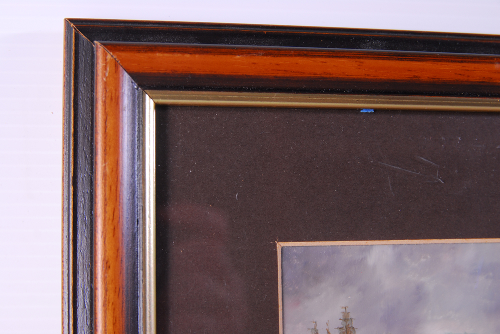 Miniature Oil Painting Stamped R. Cavalla