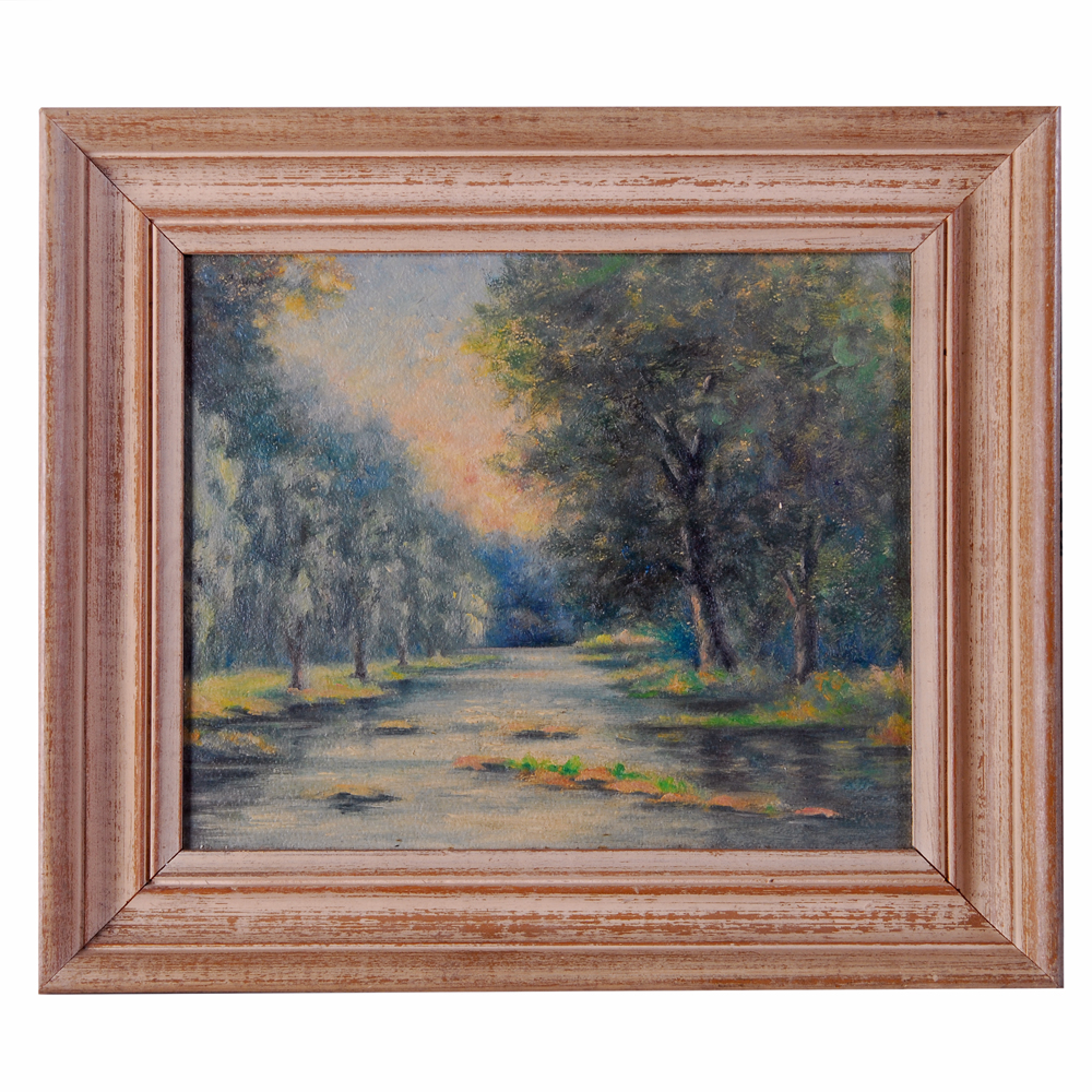 Jane M. Weller "Summer" Oil On Board Painting