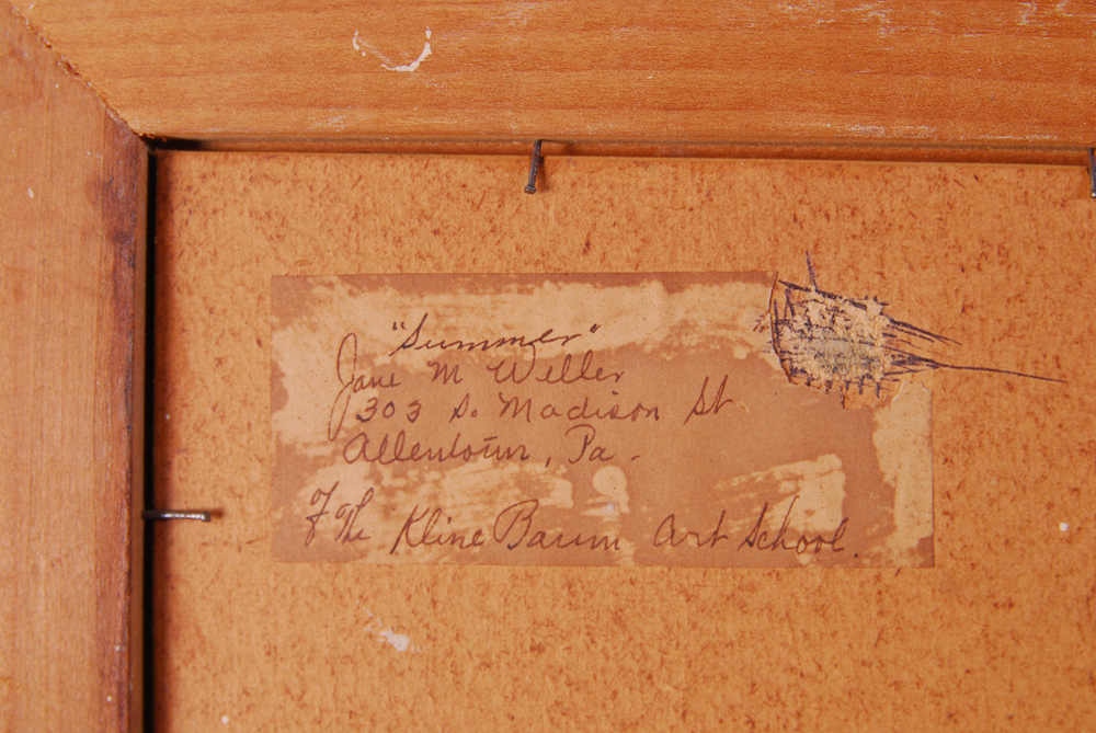 Jane M. Weller "Summer" Oil On Board Painting