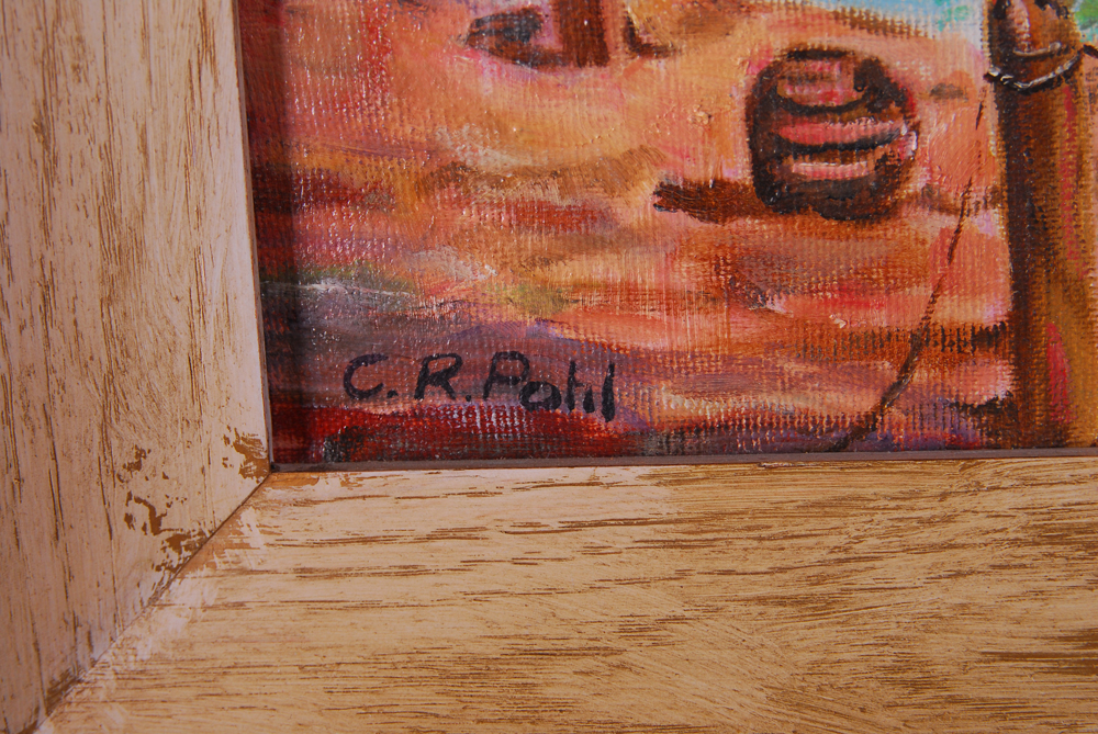 C. R. Pohl Seascape Oil on Canvas Painting