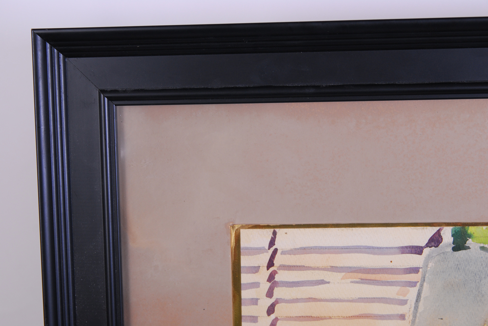 Peter Biehl "Sleeping Dog" Watercolor Painting