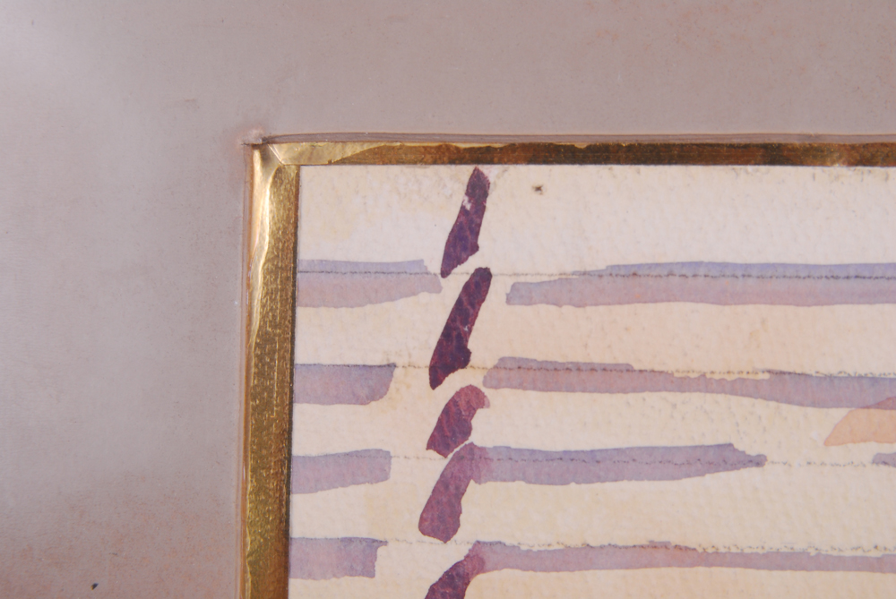 Peter Biehl "Sleeping Dog" Watercolor Painting