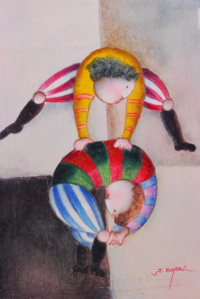 Pair of J. Roybal Oil on Canvas Paintings