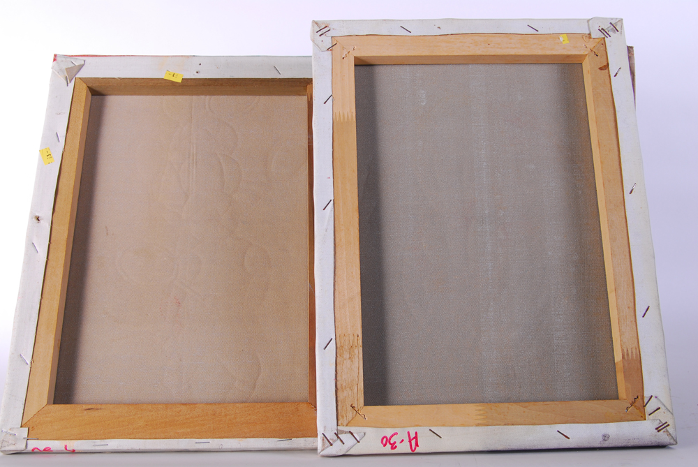 Pair of J. Roybal Oil on Canvas Paintings