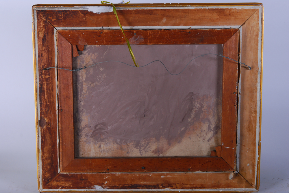 Martine Reo "Laundry on the Bank Near Bridge" Oil on Canvas Painting