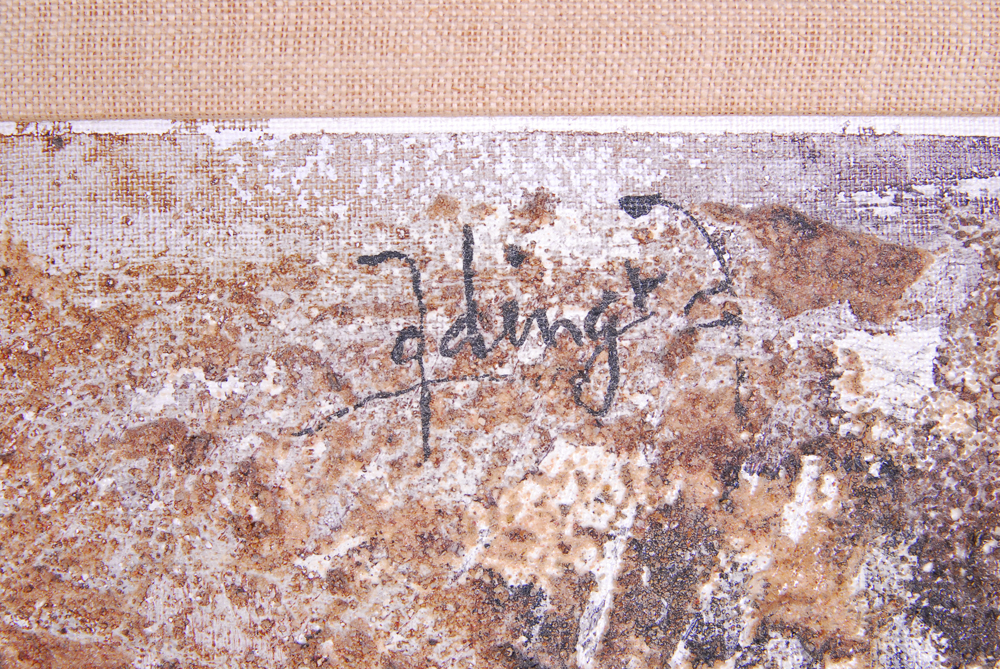 Georges Ebrin Adingra Abstract Oil on Canvas Painting