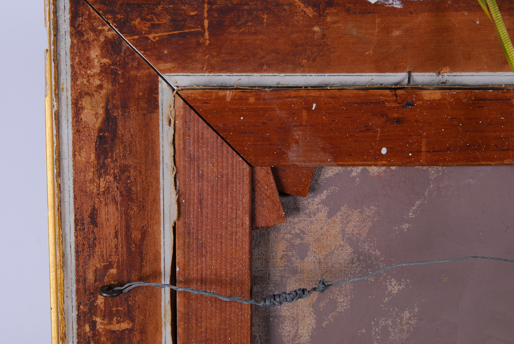 Martine Reo "Laundry on the Bank Near Bridge" Oil on Canvas Painting