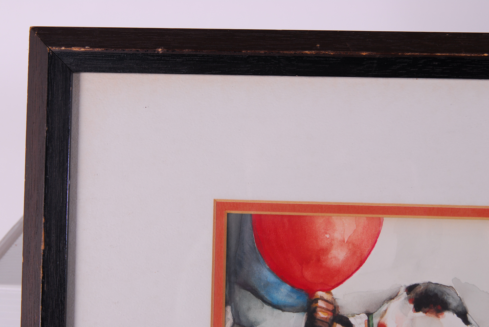 Tricia Taggart "Monkey with Balloon" Watercolor and Gouache Painting