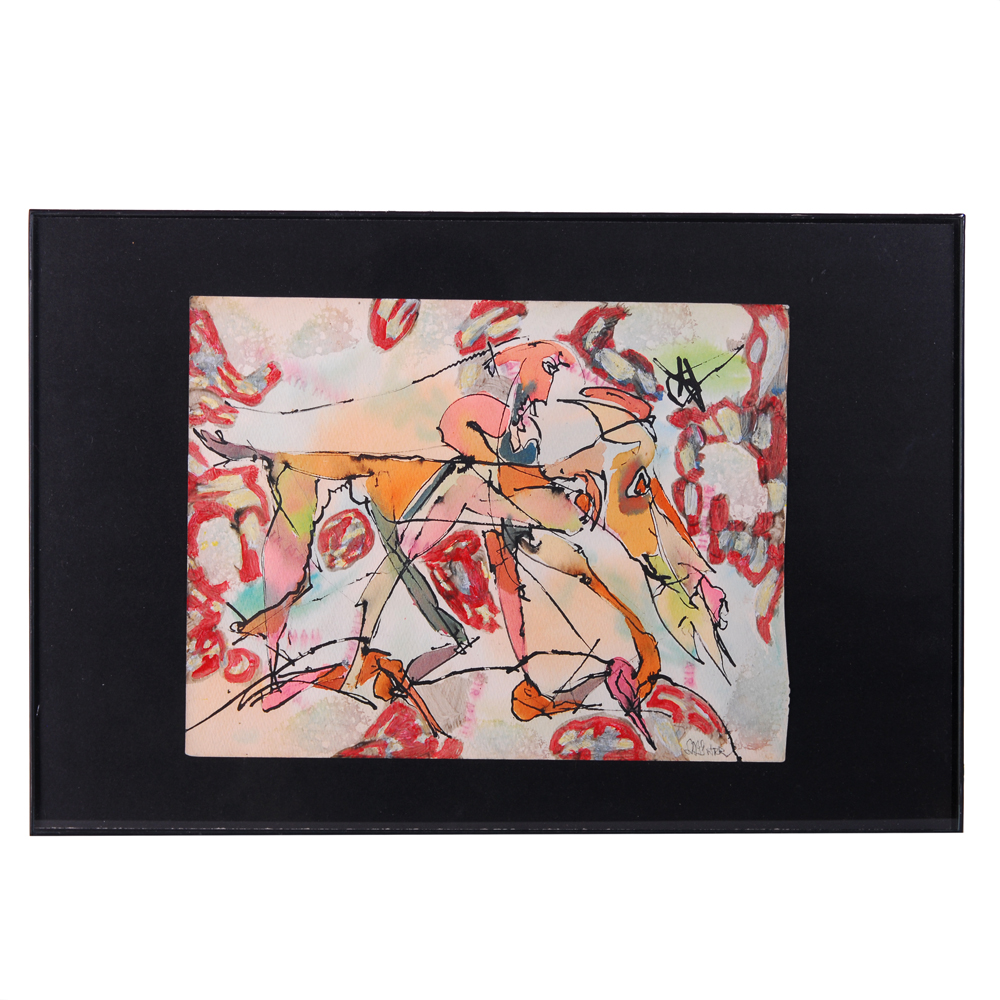 Charles Keeling Lassiter Watercolor and Acrylic Painting