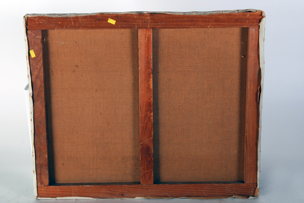 M. Migata "Elaborate Structure" Oil On Canvas Painting