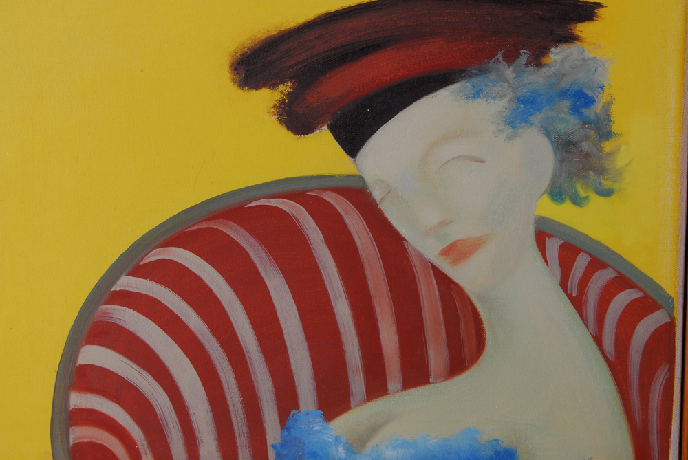 Sidney Loeb "Chicago Woman Nazi" Oil on Linen Painting