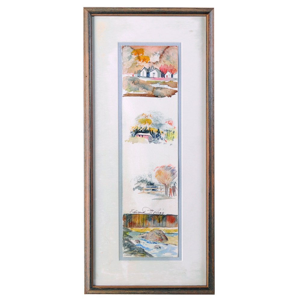 Edward Rigg Watercolor Panel