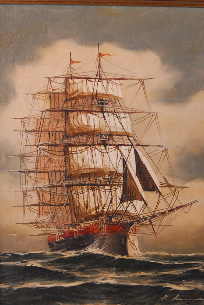 Renato Longanesi Oil on Canvas Painting