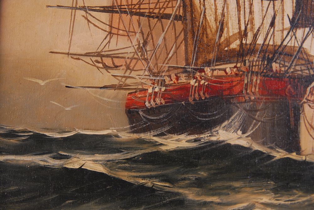 Renato Longanesi Oil on Canvas Painting