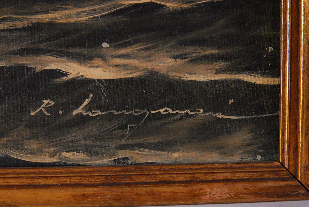 Renato Longanesi Oil on Canvas Painting