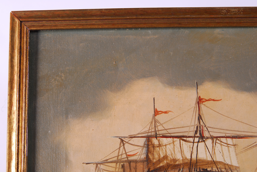 Renato Longanesi Oil on Canvas Painting