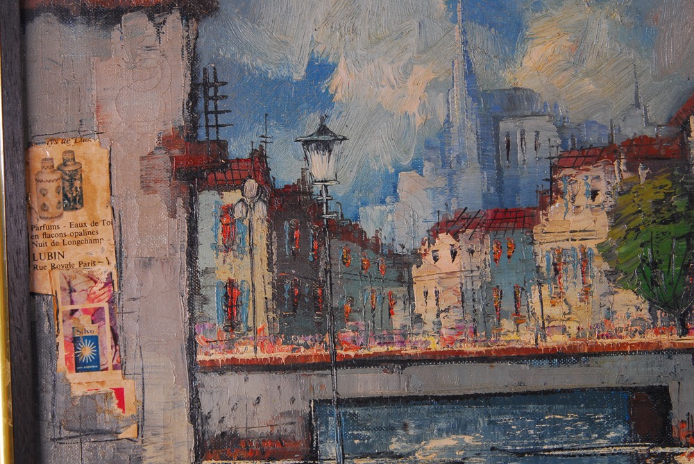 Pierre Patry Oil on Canvas Mixed Media Painting