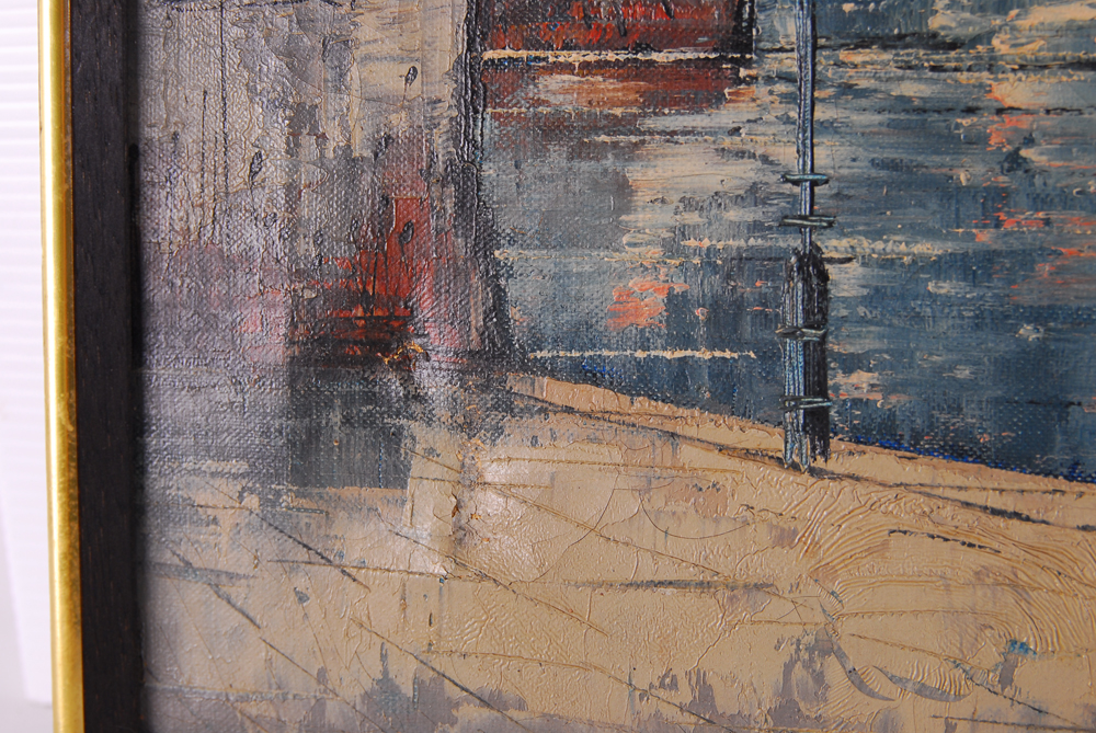 Pierre Patry Oil on Canvas Mixed Media Painting