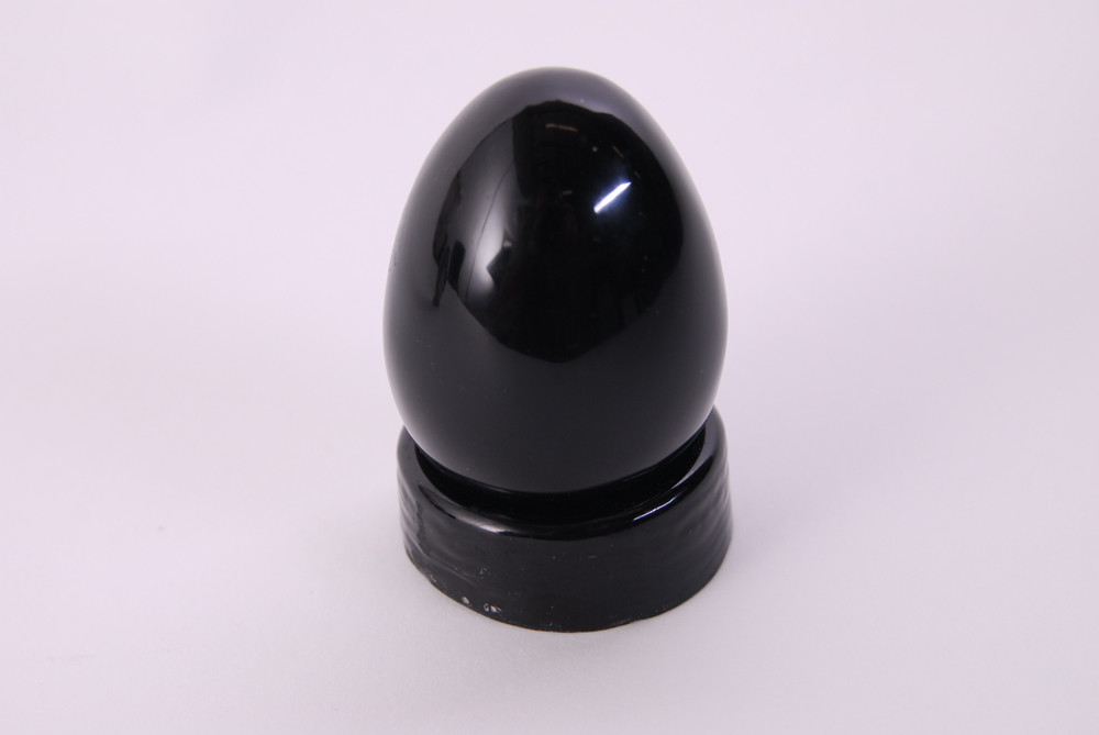 Collection of Art Glass Eggs with Stands