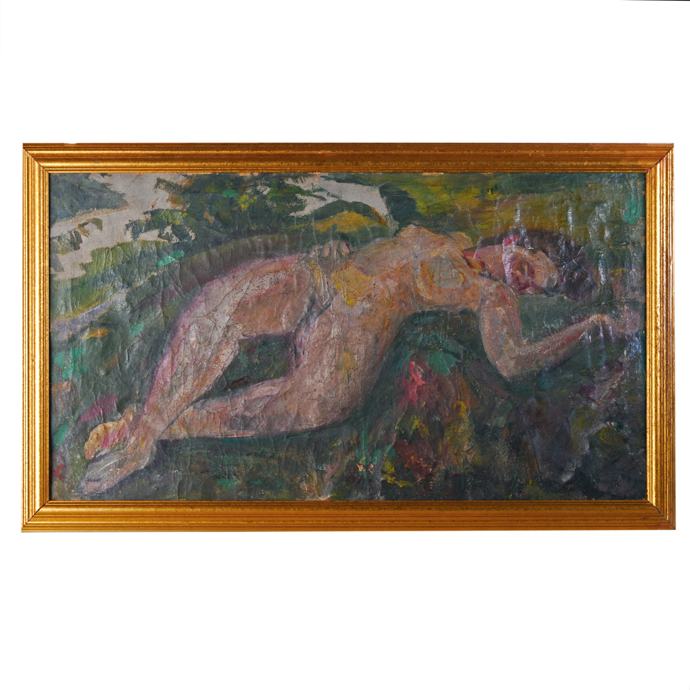Emil Kelemen Nude Oil on Canvas