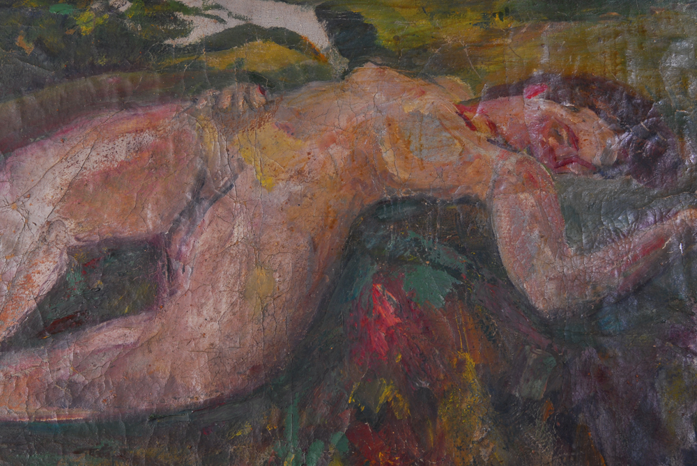 Emil Kelemen Nude Oil on Canvas