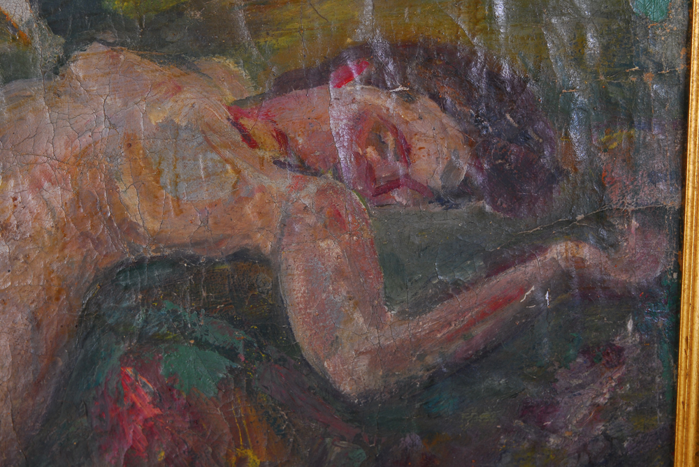 Emil Kelemen Nude Oil on Canvas