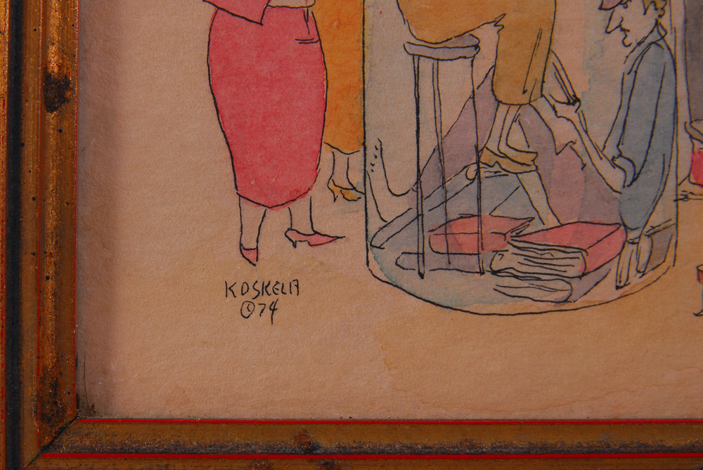 Kenneth Koskela Framed Colored Drawing