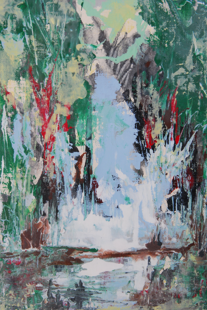 Romer Shawhan Abstract Oil on Board Painting