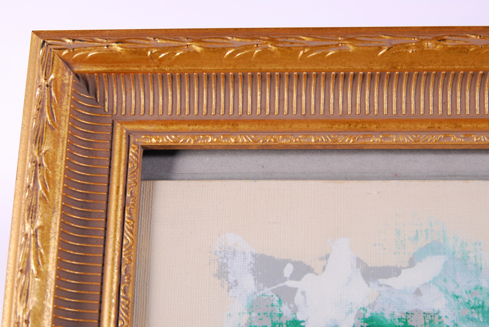 Romer Shawhan Abstract Oil on Board Painting