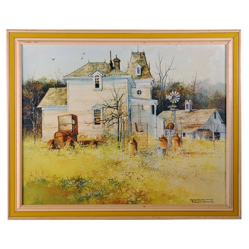 "Gone For The Summer" Frank M. Hamilton Reproduction on Canvas