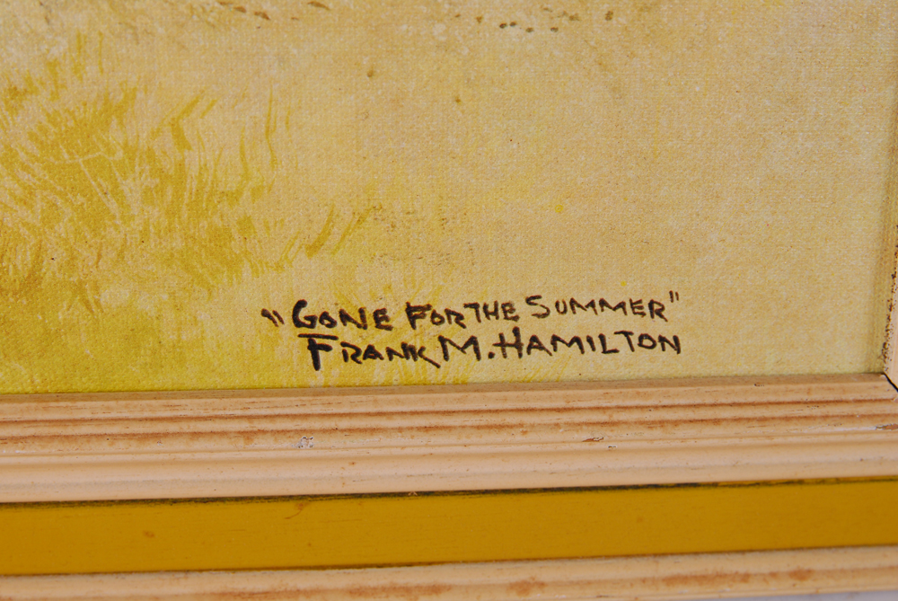 "Gone For The Summer" Frank M. Hamilton Reproduction on Canvas