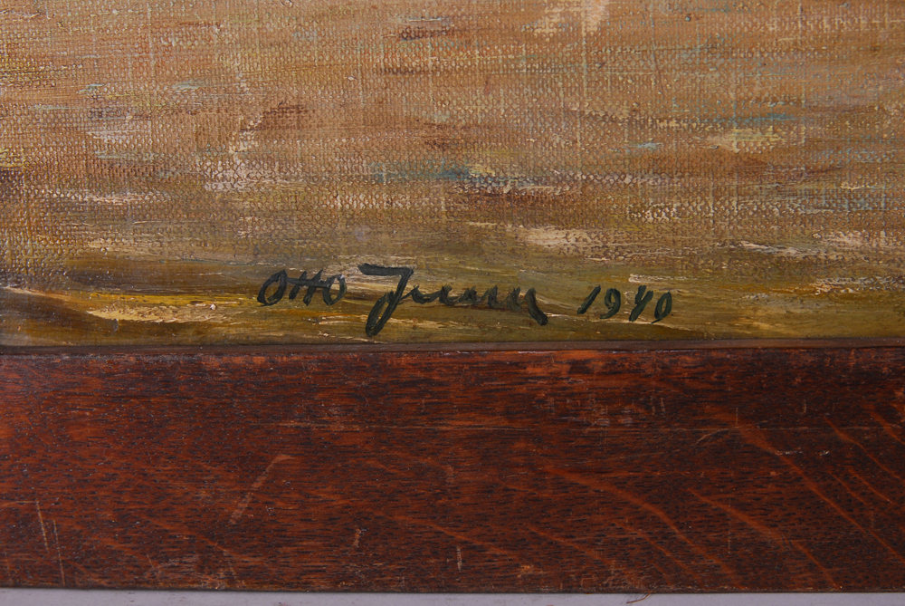 Vintage Nautical Oil on Board