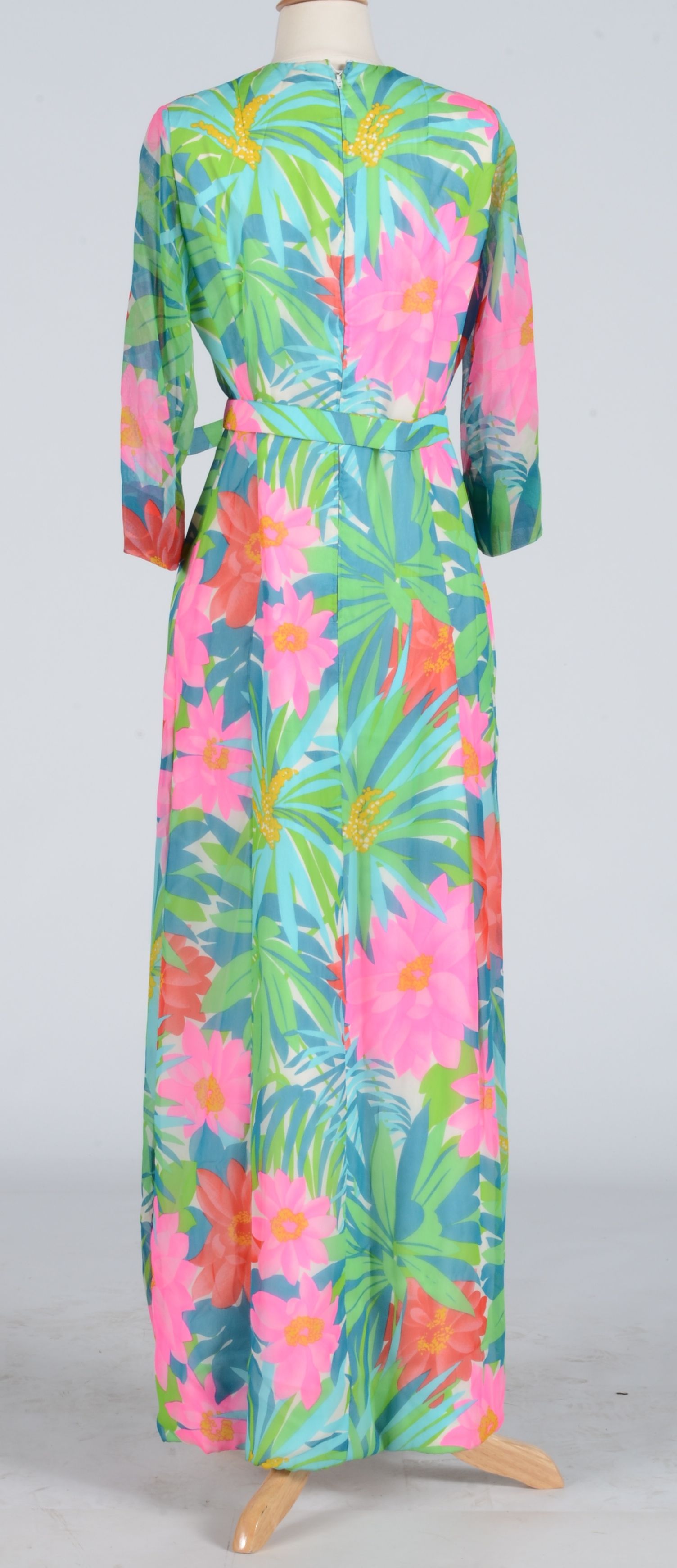 Circa 1970's Stanley Korshack Maxi Dress with Belt
