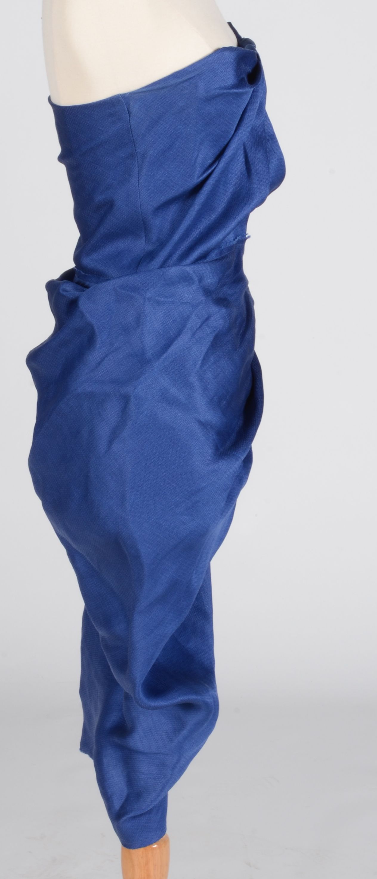 2009 Lanvin Silk and Linen Strapless Cocktail Dress