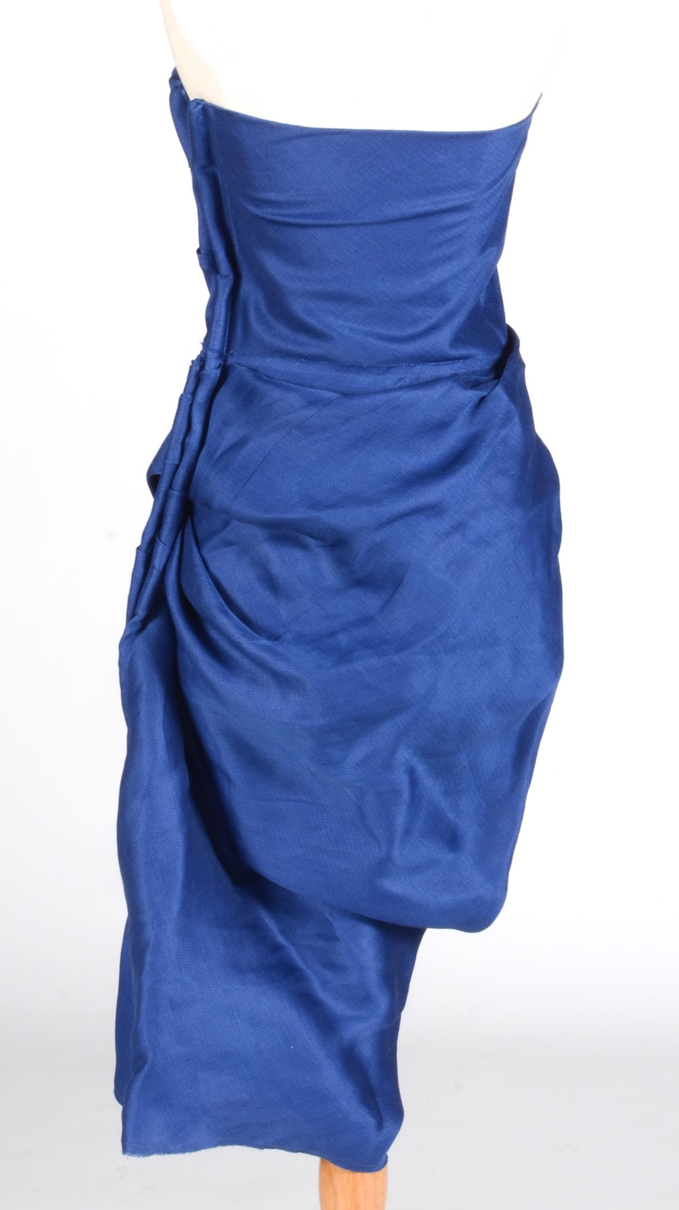2009 Lanvin Silk and Linen Strapless Cocktail Dress