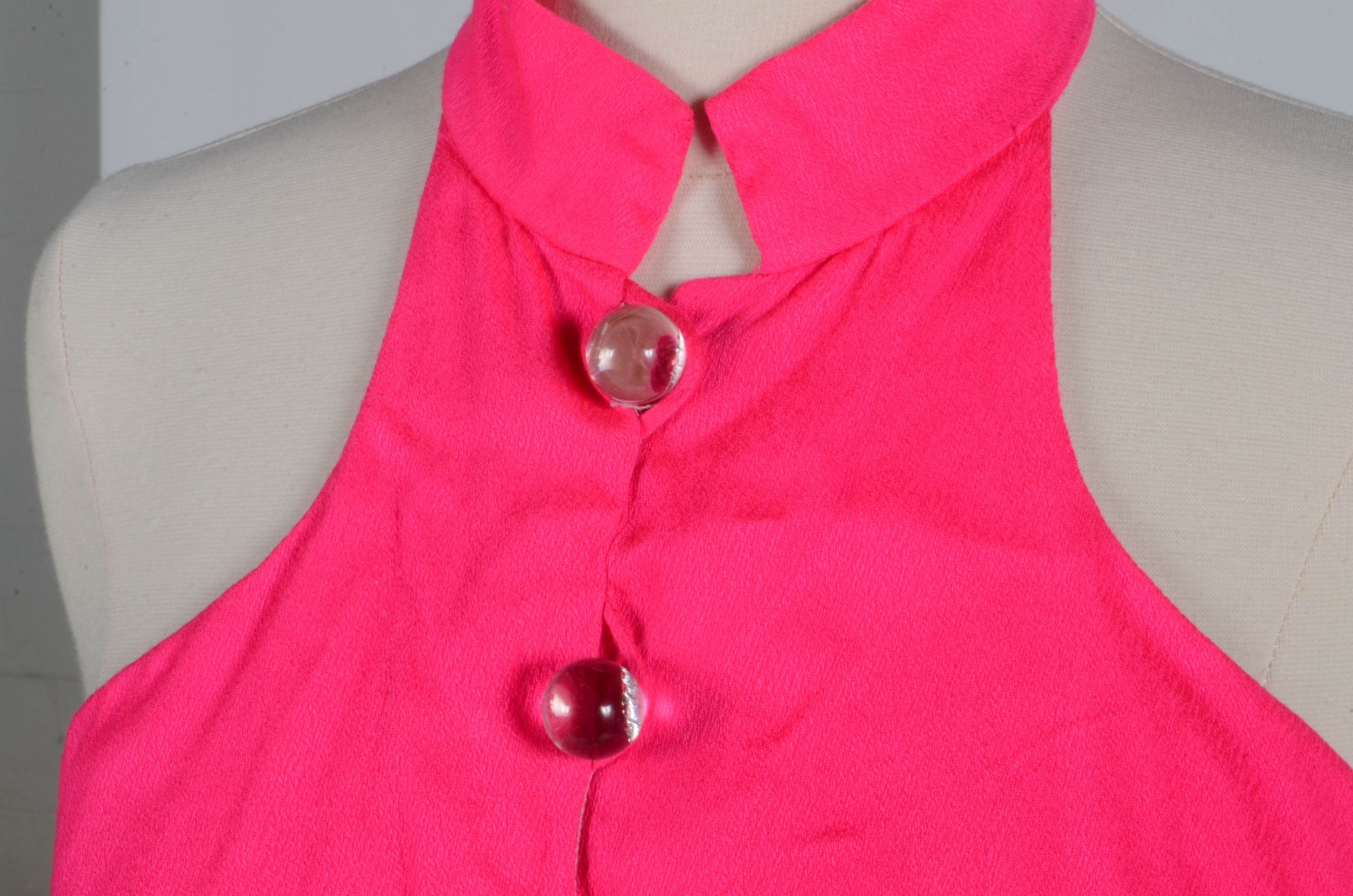 Circa 1960s Pink Crop Top And High Waisted Pants