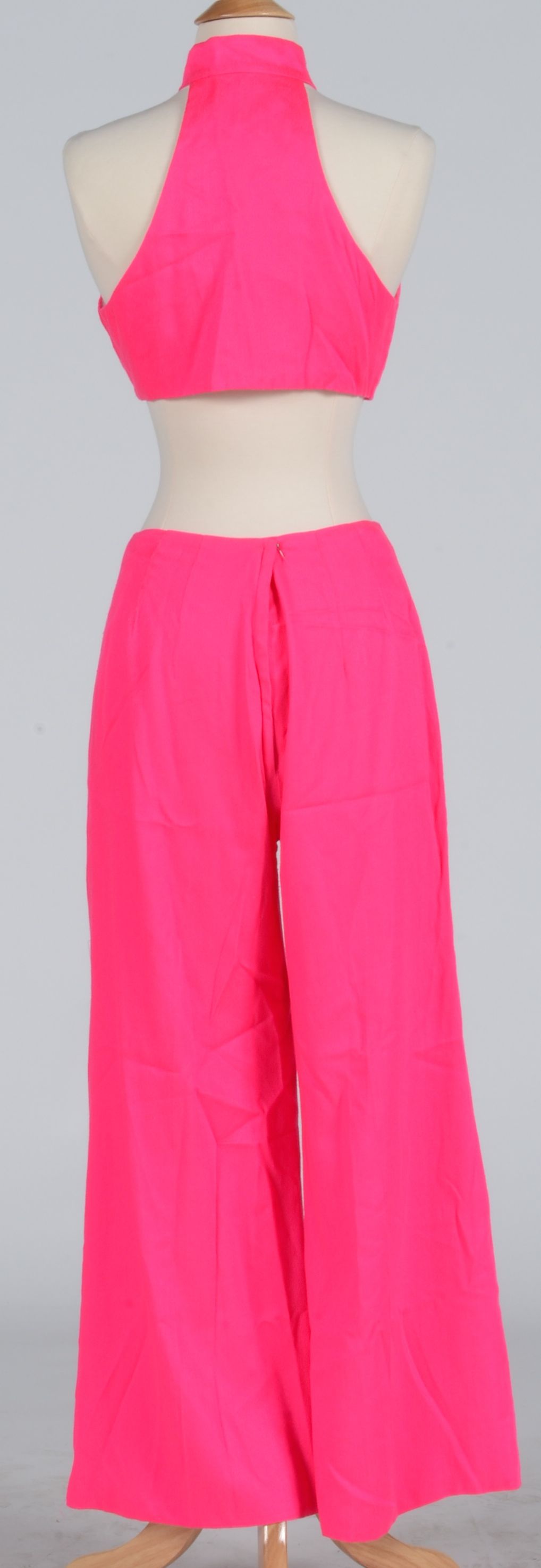 Circa 1960s Pink Crop Top And High Waisted Pants