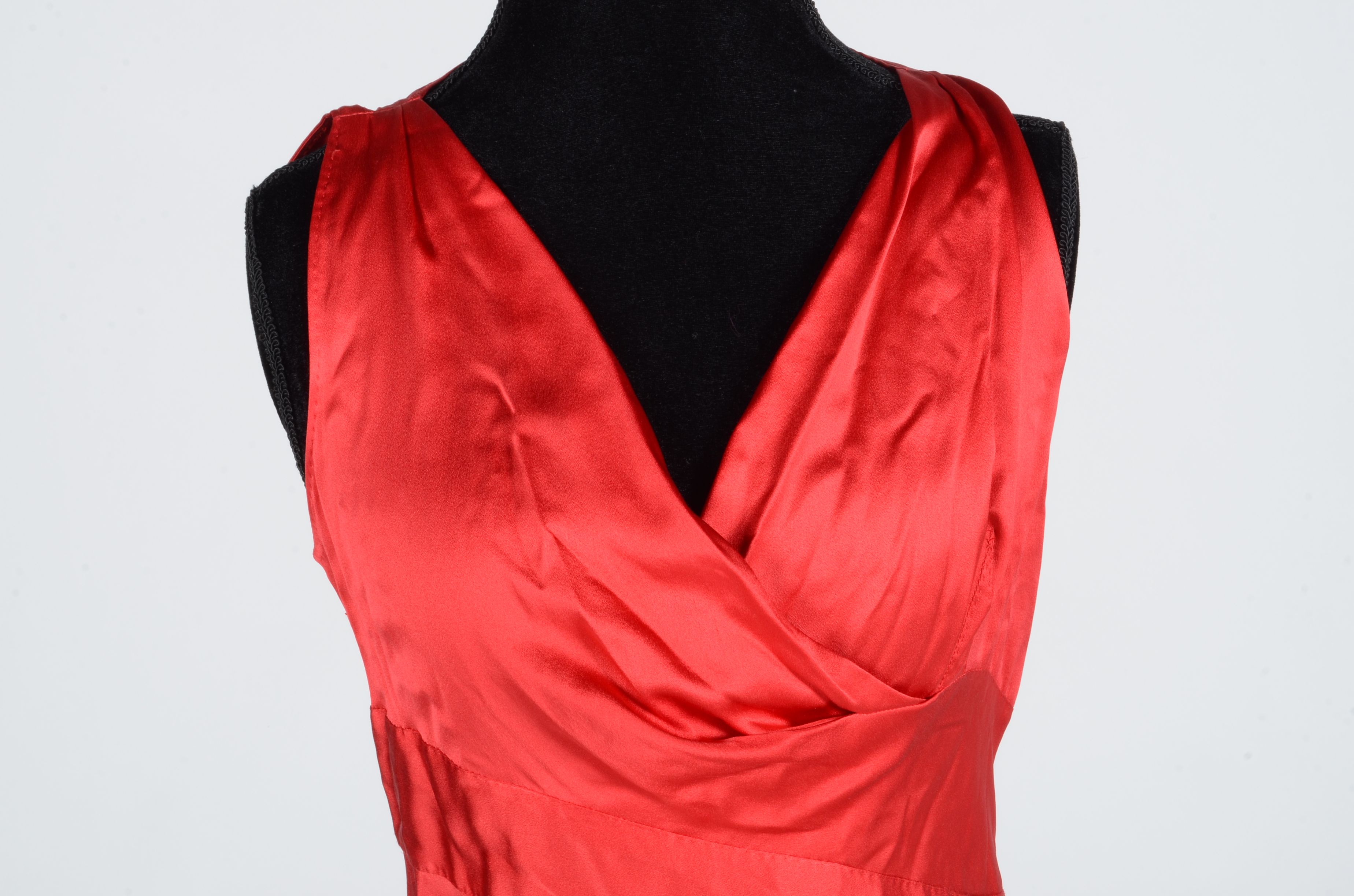 Moschino Red Silk Dress