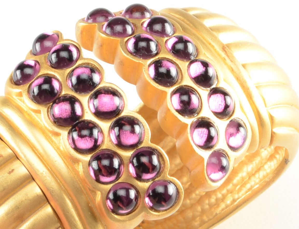 Gold Toned Egyptian Style Bangle Costume Jewelry