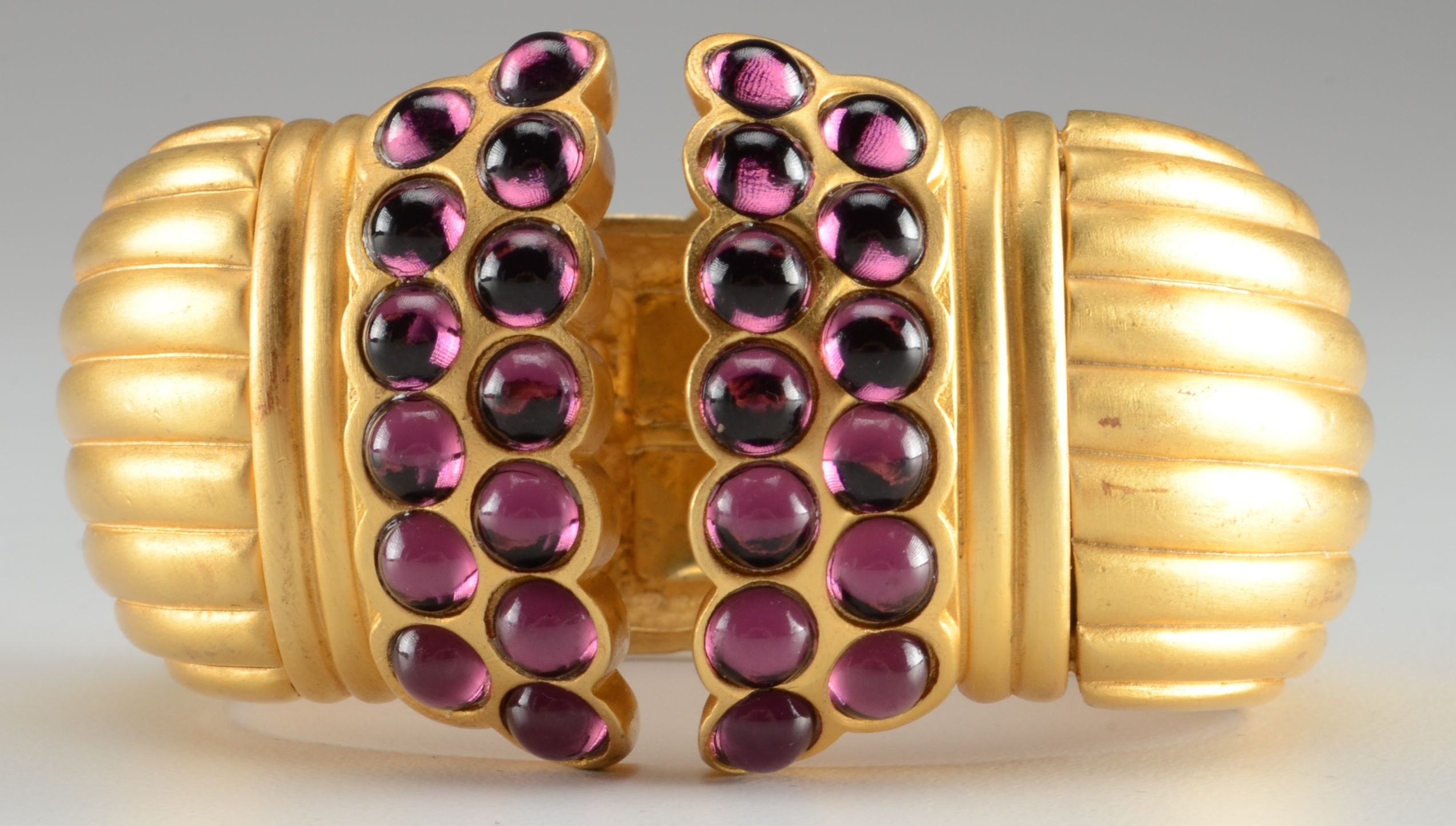 Gold Toned Egyptian Style Bangle Costume Jewelry