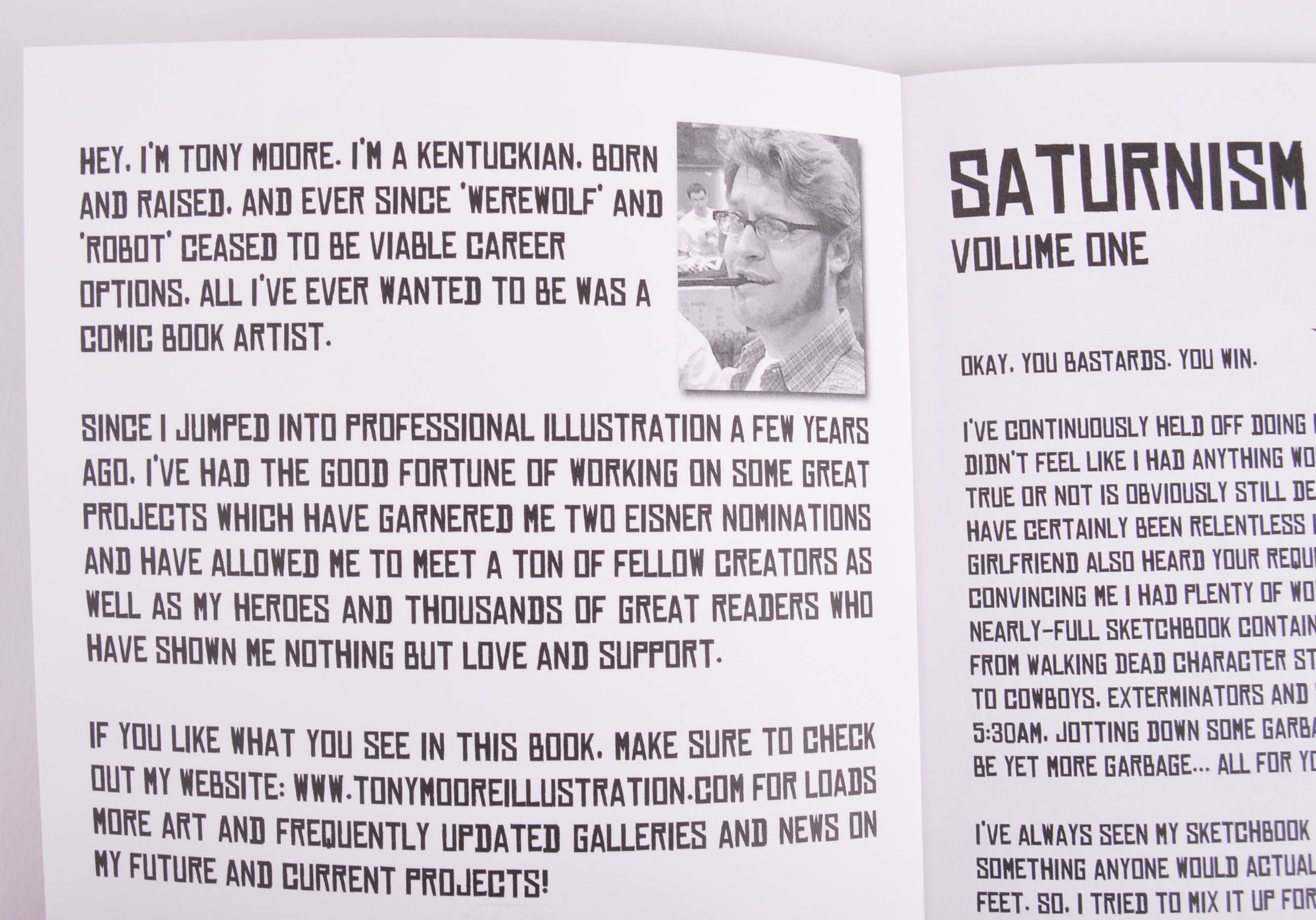 Signed and Sketched "Saturnism: Volume One"