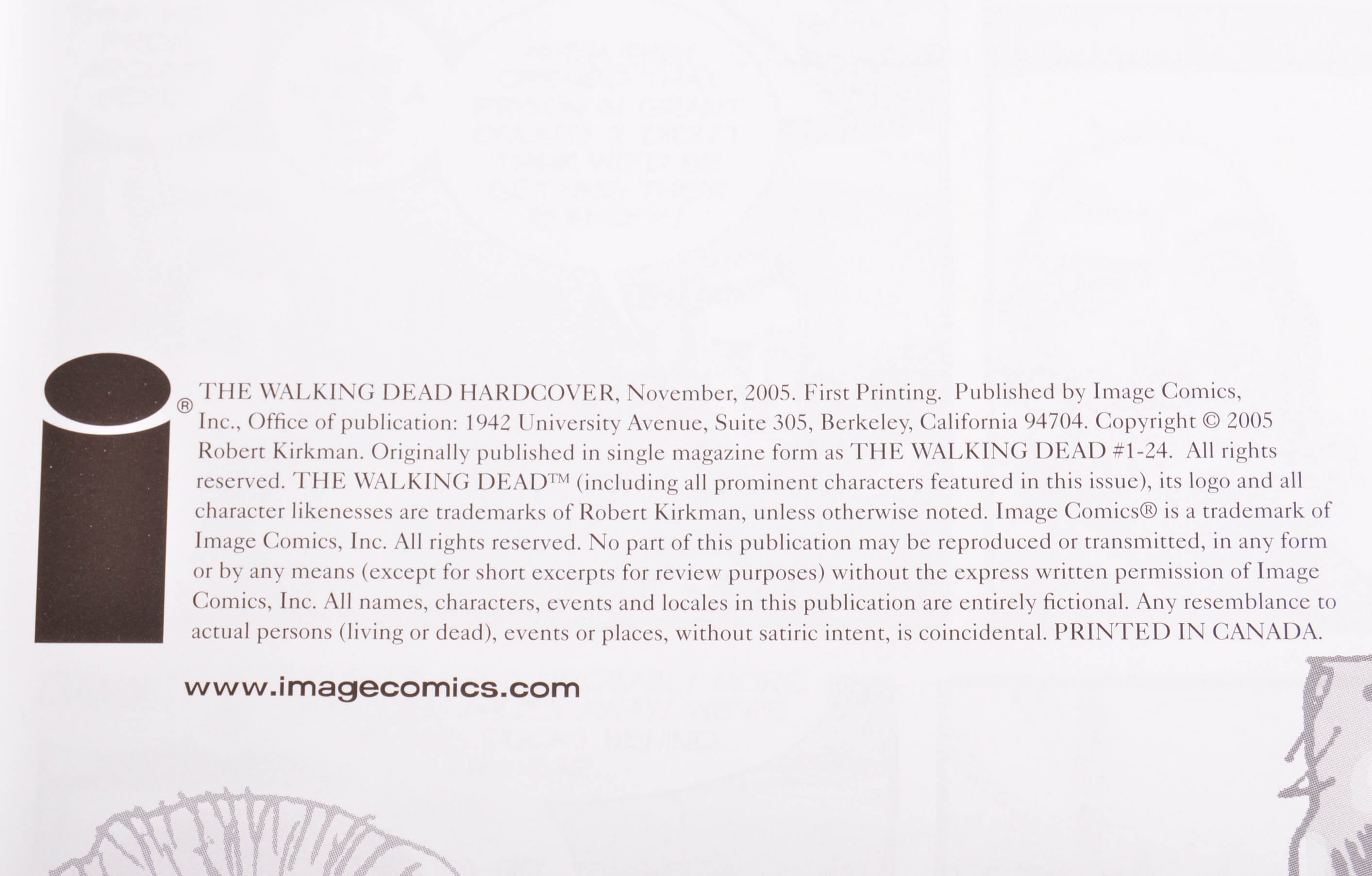 The Walking Dead Book 1 Omnibus First Printing Hardcover with Tony Moore Copic Painted Rick Grimes