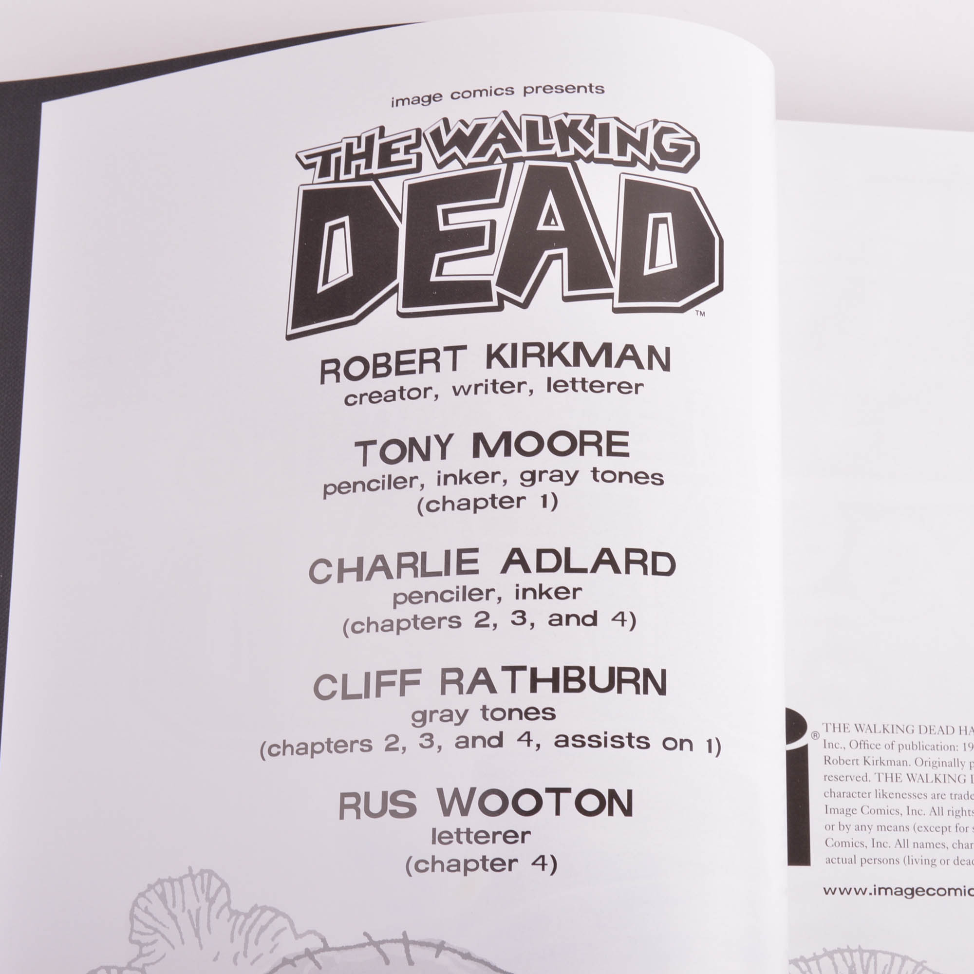 The Walking Dead Book 1 Omnibus First Printing Hardcover with Tony Moore Copic Painted Rick Grimes