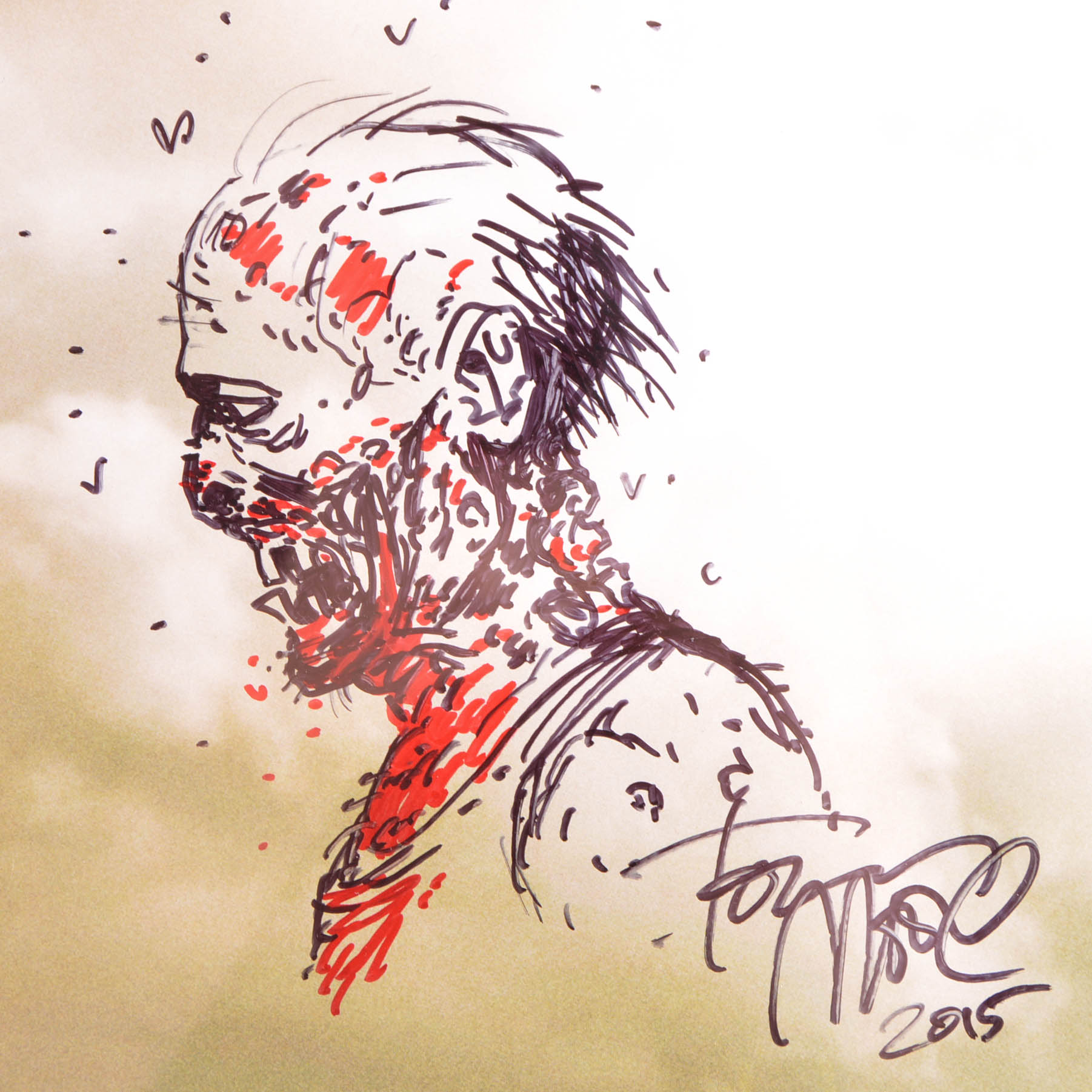 AMC The Walking Dead Season 2 Tony Moore Signed and Sketched Poster